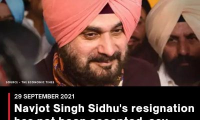 Navjot Singh Sidhu’s resignation has not been accepted, say Congress sources