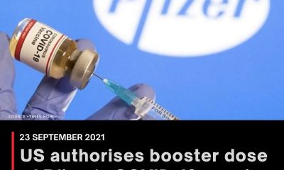 US authorises booster dose of Pfizer's COVID-19 vaccine for high-risk adults, elderly