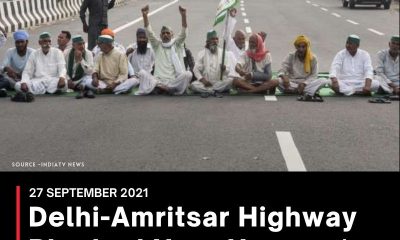 Delhi-Amritsar Highway Blocked Near Haryana’s Kurukshetra