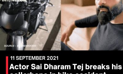 Actor Sai Dharam Tej breaks his collarbone in bike accident, CCTV footage surfaces