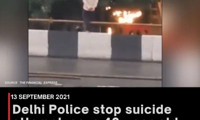Delhi Police stop suicide attempt, save 40-year-old man from jumping off flyover