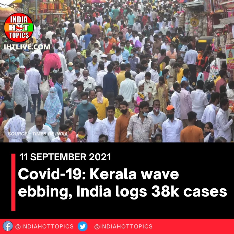 Covid-19: Kerala wave ebbing, India logs 38k cases