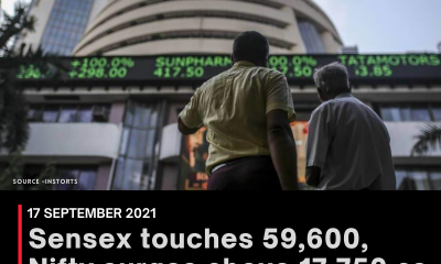 Sensex touches 59,600, Nifty surges above 17,750 as markets hit record highs