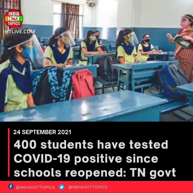 400 students have tested COVID-19 positive since schools reopened: TN govt