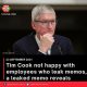 Tim Cook not happy with employees who leak memos, a leaked memo reveals