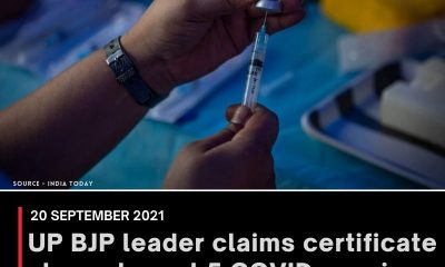UP BJP leader claims certificate shows he got 5 COVID vaccine doses, 6th scheduled