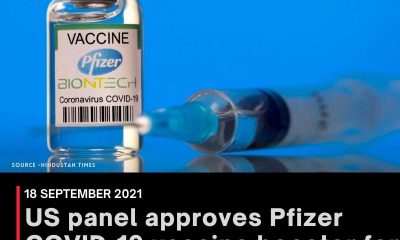 US panel approves Pfizer COVID-19 vaccine booster for over-65s, high-risk people