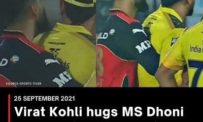 Virat Kohli hugs MS Dhoni from behind after their IPL 2021 match, pics go viral