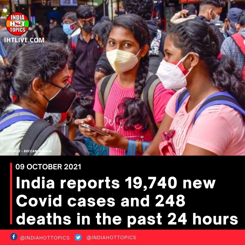 India reports 19,740 new Covid cases and 248 deaths in the past 24 hours