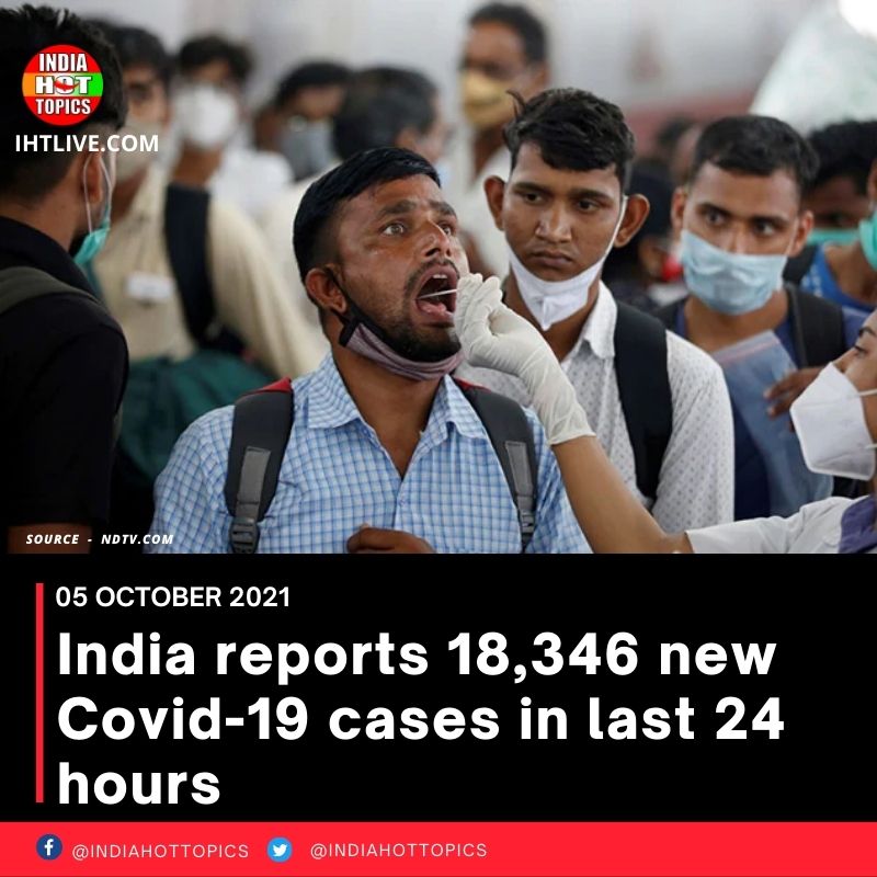 India reports 18,346 new Covid-19 cases in last 24 hours