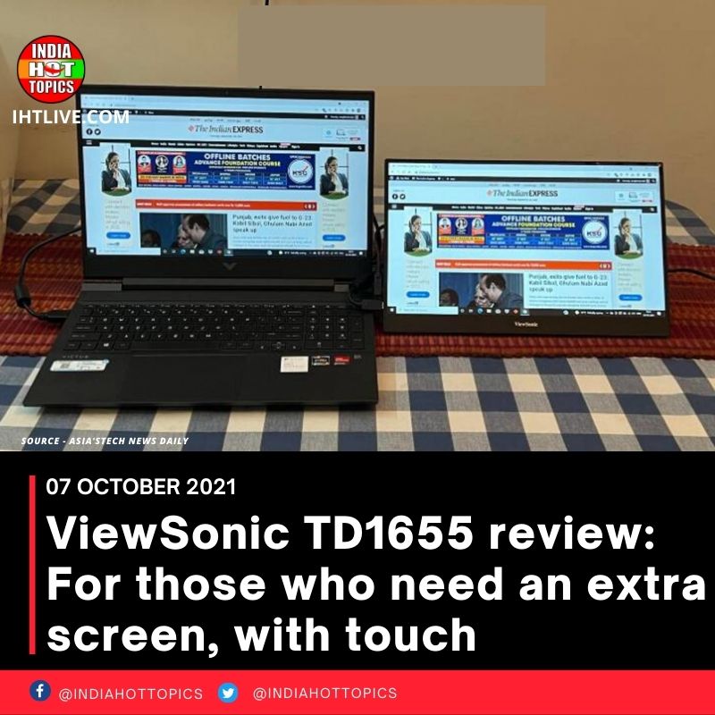 ViewSonic TD1655 review: For those who need an extra screen, with touch