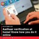 Aadhaar verification at home! Know how you do it online