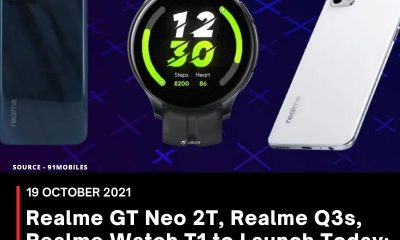 Realme GT Neo 2T, Realme Q3s, Realme Watch T1 to Launch Today: Expected Price, Specifications