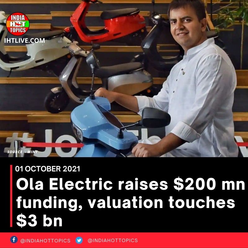 Ola Electric raises 0 mn funding, valuation touches  bn