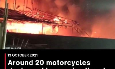 Around 20 motorcycles destroyed in massive fire at a residential society in Mumbai