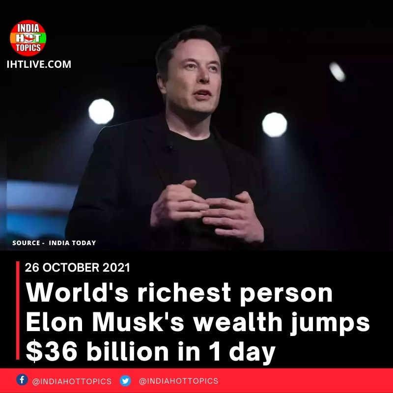 World’s richest person Elon Musk’s wealth jumps  billion in 1 day