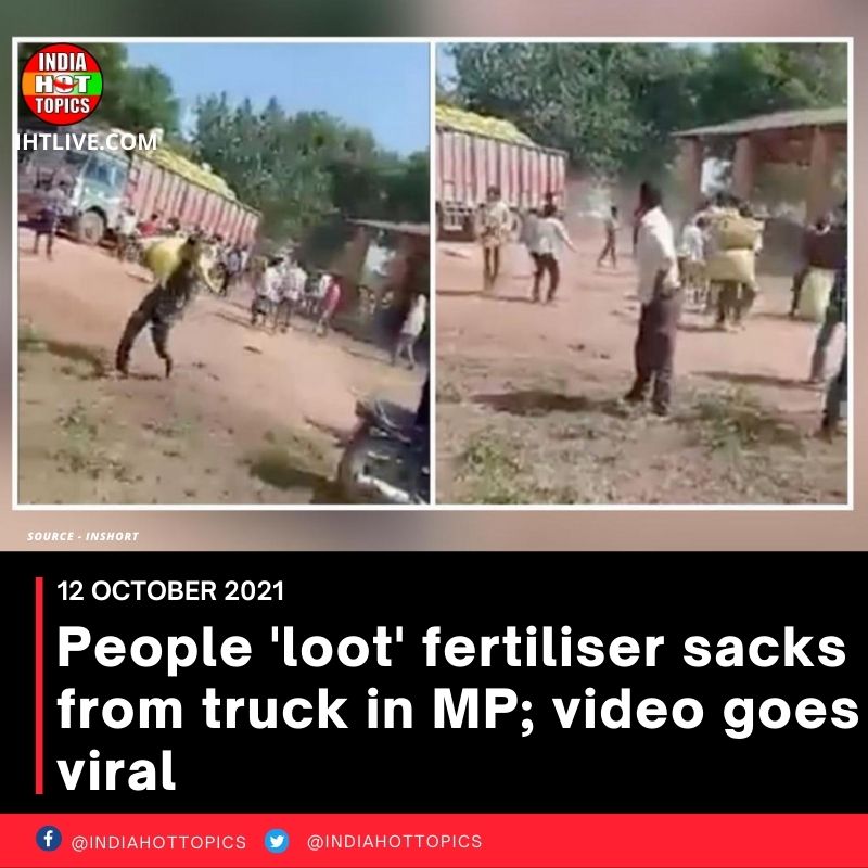 People ‘loot’ fertiliser sacks from truck in MP; video goes viral