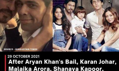 After Aryan Khan’s Bail, Karan Johar, Malaika Arora, Shanaya Kapoor, Maheep Kapoor And Others Post Pics Of Shah Rukh Khan And Family