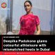 Deepika Padukone glams colourful athleisure with mismatched heels in Dubai