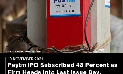 Paytm IPO Subscribed 48 Percent as Firm Heads Into Last Issue Day, Garners Bids for 23.5 Million Shares So Far