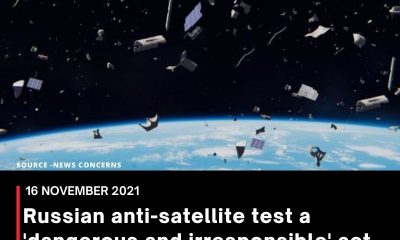 Russian anti-satellite test a ‘dangerous and irresponsible’ act that threatens astronauts, US says