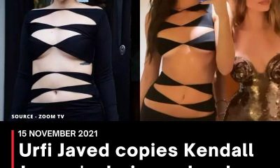 Urfi Javed copies Kendall Jenner’s daring cut-out dress for day out