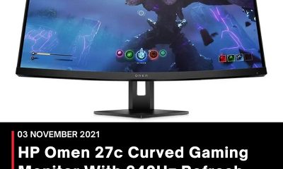 HP Omen 27c Curved Gaming Monitor With 240Hz Refresh Rate, HDR400 Support Launched