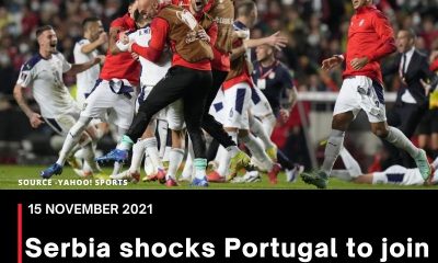 Serbia shocks Portugal to join Spain, Croatia at World Cup