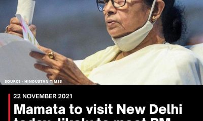 Mamata to visit New Delhi today, likely to meet PM Modi, Opposition leaders