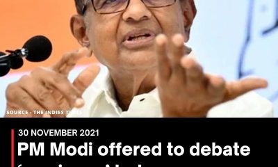 PM Modi offered to debate ‘any issue’ but…: Chidambaram’s latest jab