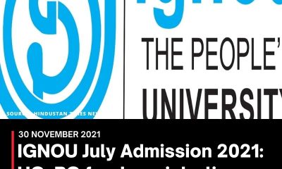 IGNOU July Admission 2021: UG, PG fresh registration ends today on ignou.ac.in
