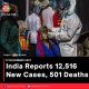 India Reports 12,516 New Cases, 501 Deaths
