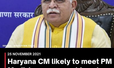 Haryana CM likely to meet PM Modi, issues around farm laws may be discussed