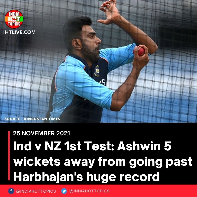 Ind v NZ 1st Test: Ashwin 5 wickets away from going past Harbhajan’s huge record