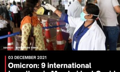 Omicron: 9 international travellers in Mumbai test Covid +ve; 1 from S Africa