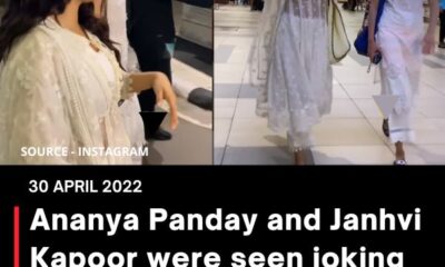 Ananya Panday and Janhvi Kapoor were seen joking and twinning in white