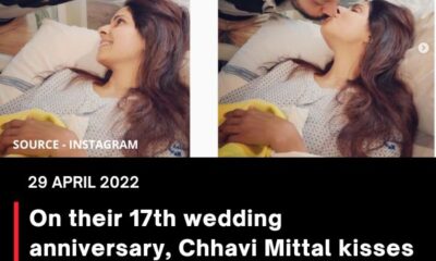 On their 17th wedding anniversary, Chhavi Mittal kisses her husband Mohit Hussein
