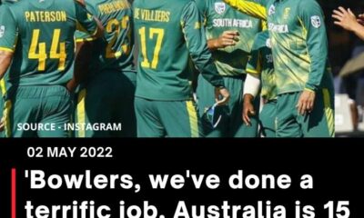 ‘Bowlers, we’ve done a terrific job, Australia is 15 runs short,’ Kallis said