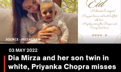 Dia Mirza and her son twin in white, Priyanka Chopra misses ‘biryani and sevaiya back home’