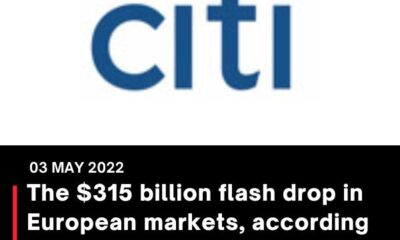 The 5 billion flash drop in European markets, according to Citi, was caused by a trader’s miscalculation.