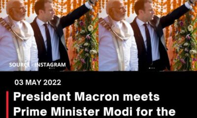 President Macron meets Prime Minister Modi for the first time after his re-election