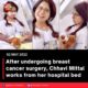 After undergoing breast cancer surgery, Chhavi Mittal works from her hospital bed