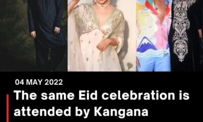 The same Eid celebration is attended by Kangana Ranaut, Deepika Padukone, and Karan Johar.